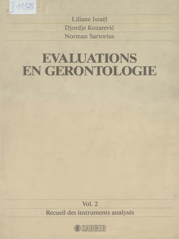 Evaluations en gerontologie