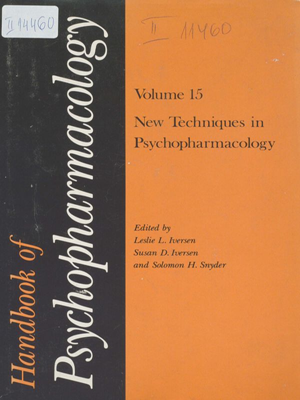 Handbook of psychopharmacology