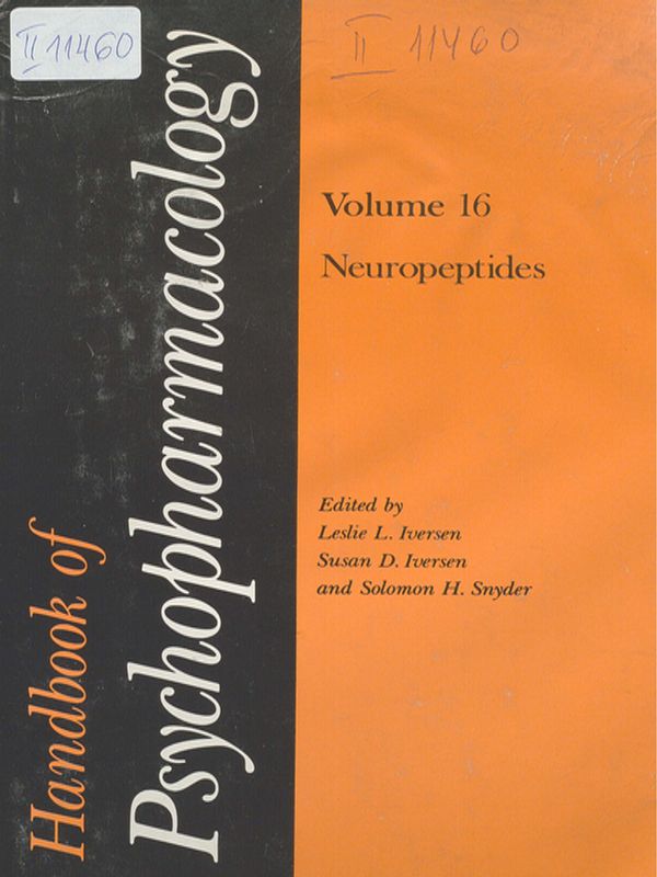 Handbook of psychopharmacology