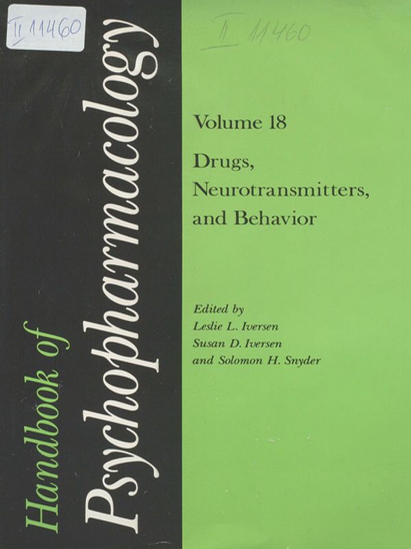 Handbook of psychopharmacology