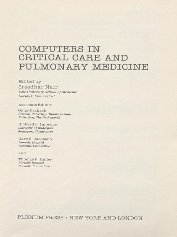 Computers in critical care and pulmonary medicine