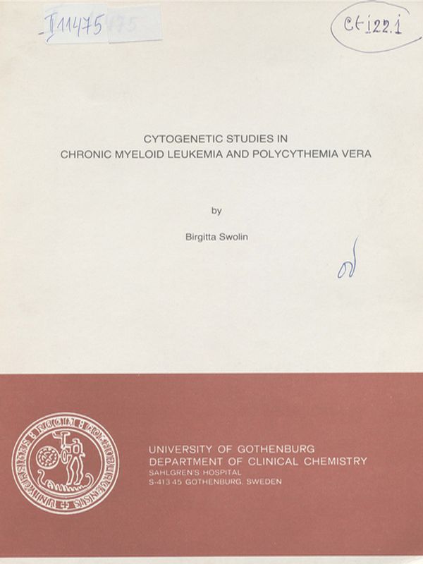 Cytogenetic studies in chronic myeloid leukemia and polycythemia vera