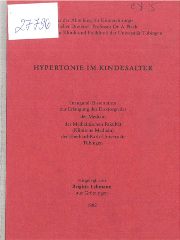 Hypertonie im Kindesalter