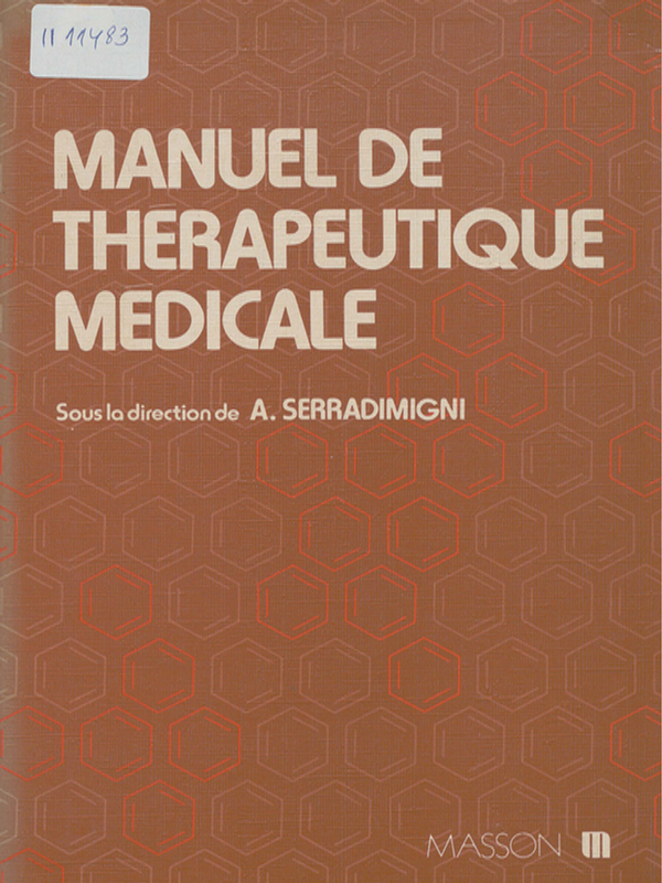 Manuel de therapeutique medicale