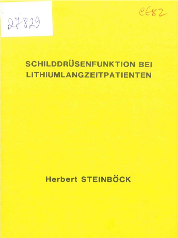 Schilddrusenfunktion bei Lithiumlangzeitpatienten