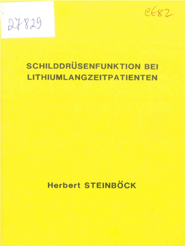 Schilddrusenfunktion bei Lithiumlangzeitpatienten