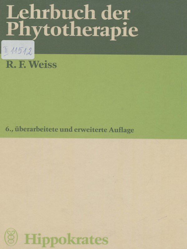 Lehrbuch der Phytotherapie