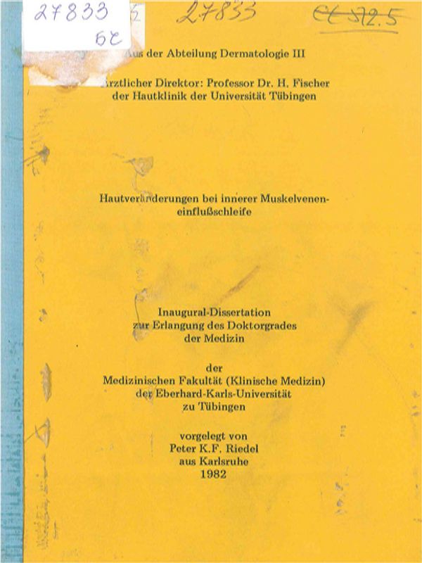 Hautveranderungen bei innerer Muskelveneneinflussschleife