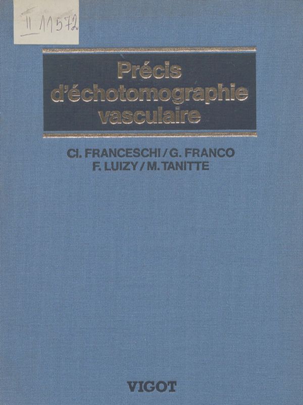 Precis d'echotomographie vasculaire
