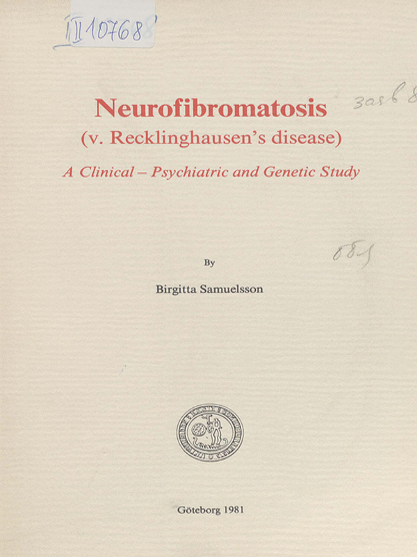 Neurofibromatosis (v. Recklinghausen's disease)