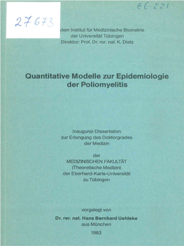 Quantitative Modelle zur Epidemiologie der Poliomyelitis