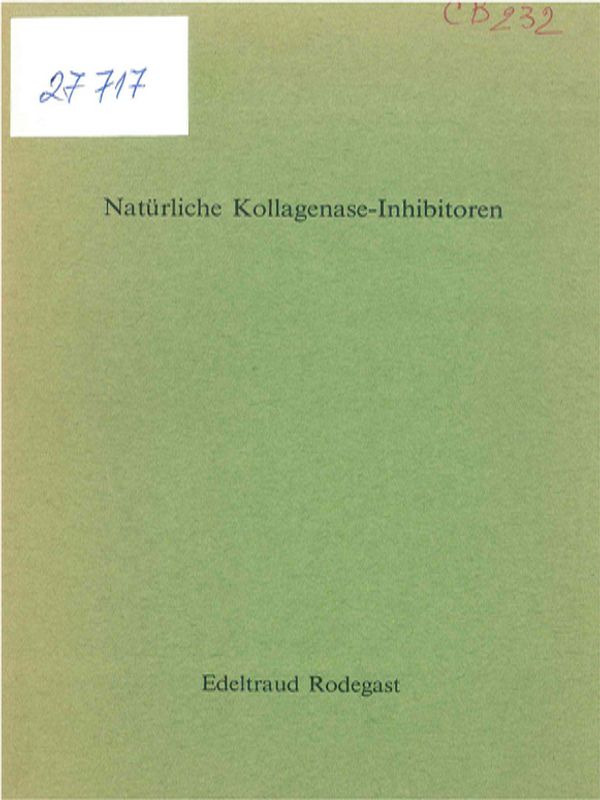 Naturliche Kollagenase - Inhibitoren