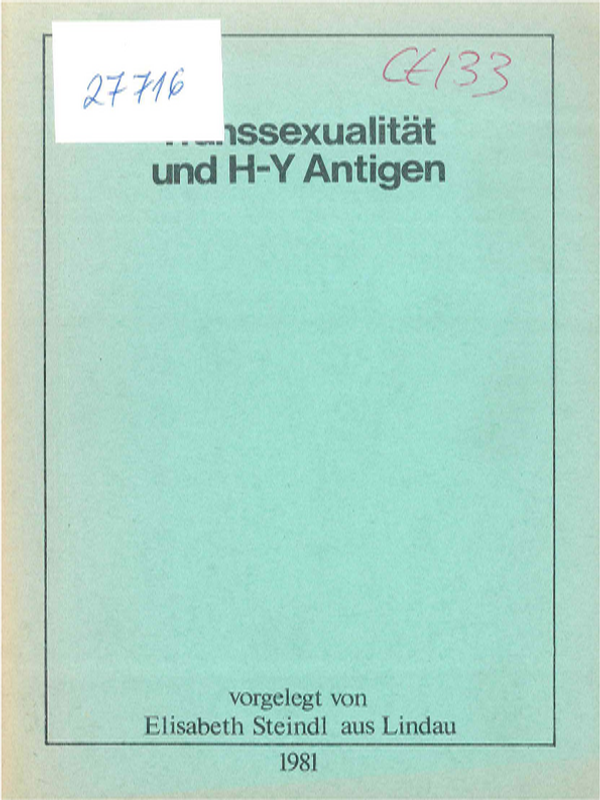 Transsexualitat und H-Y Antigen