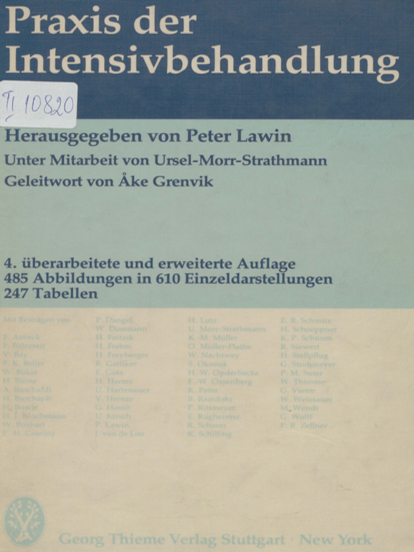 Praxis der Intesivbehandlung