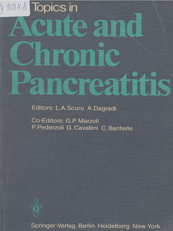 Topics in acute and chronic pancreatitis