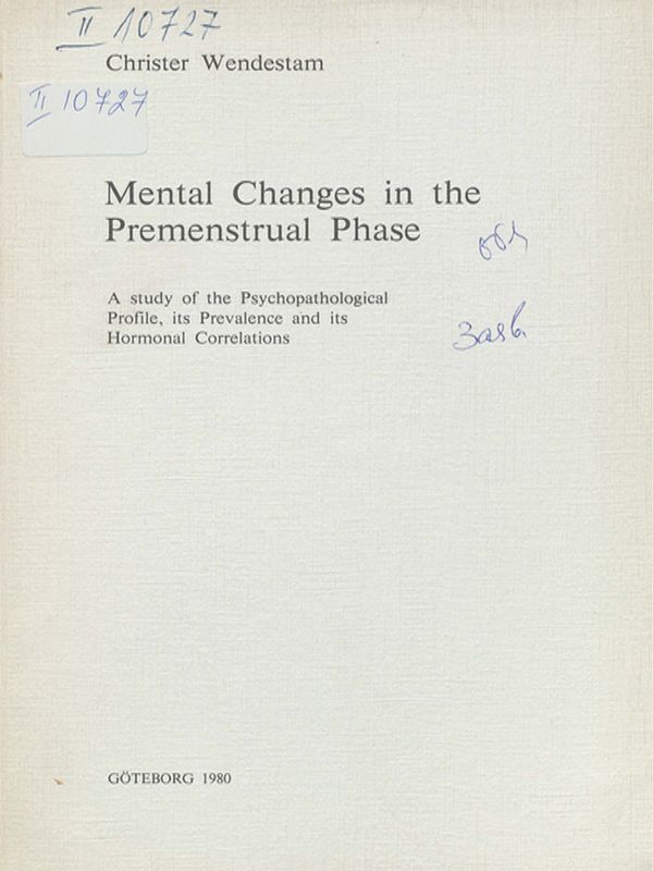 Mental changes in the premenstrual phase