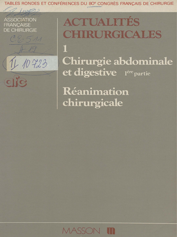 Actualites chirurgicales