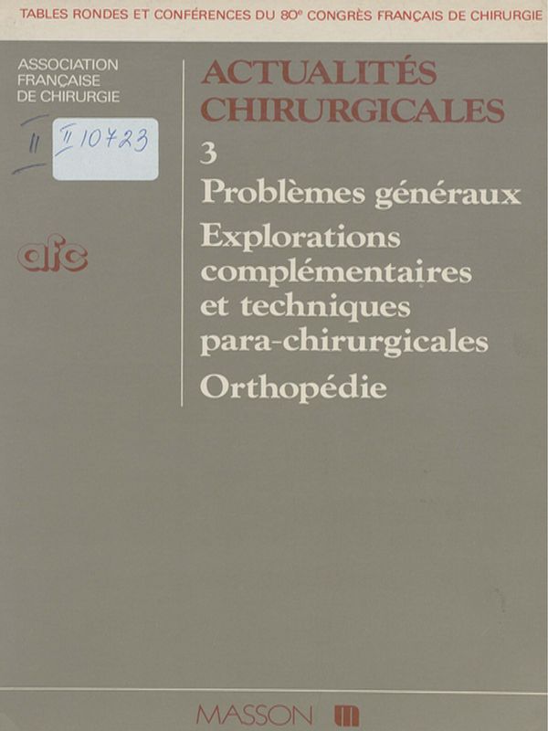 Actualites chirurgicales