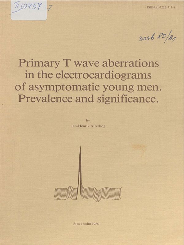 Primary T wave aberrations in the electrocardiograms of asymptomatic young men. Prevalence and significance