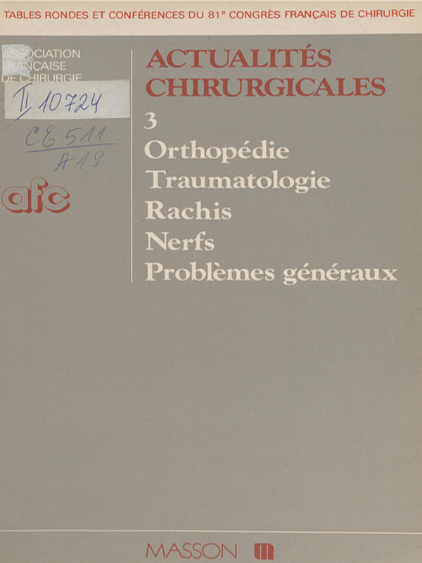Actualites chirurgicales