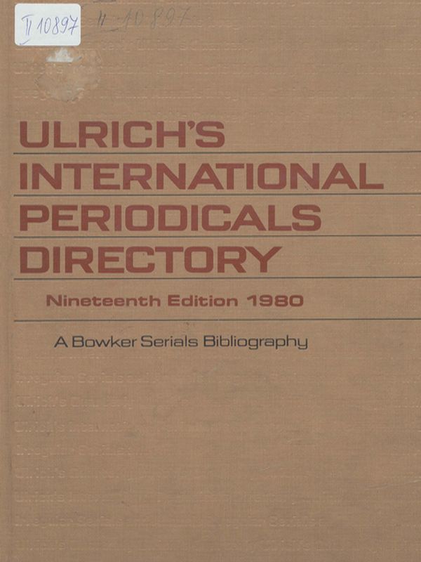 Ulrich's international periodicals directory