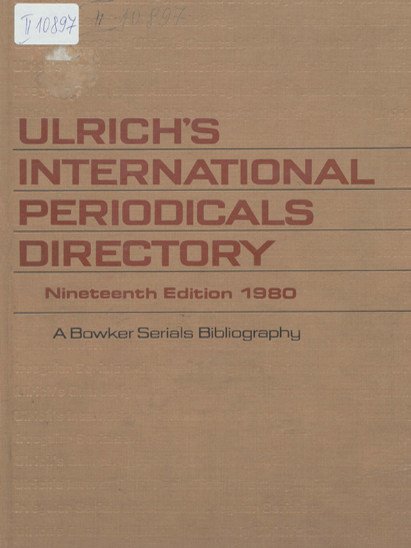 Ulrich's international periodicals directory