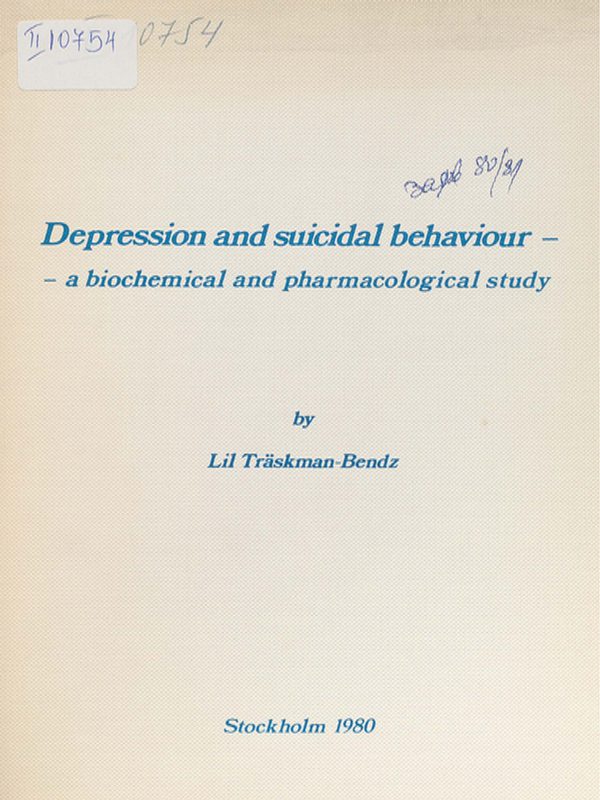 Depression and suicidal behaviour