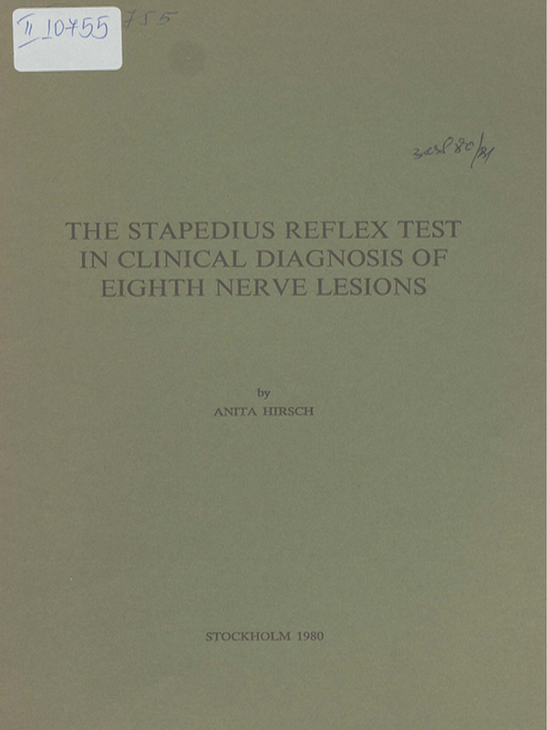 The stapedius reflex test in clinical diagnosis of eighth nerve lesions