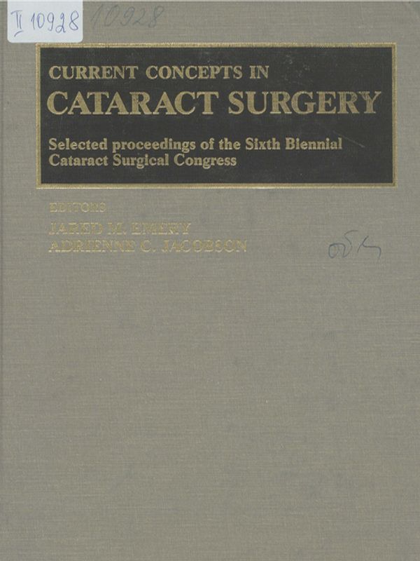 Current concepts in cataract surgery