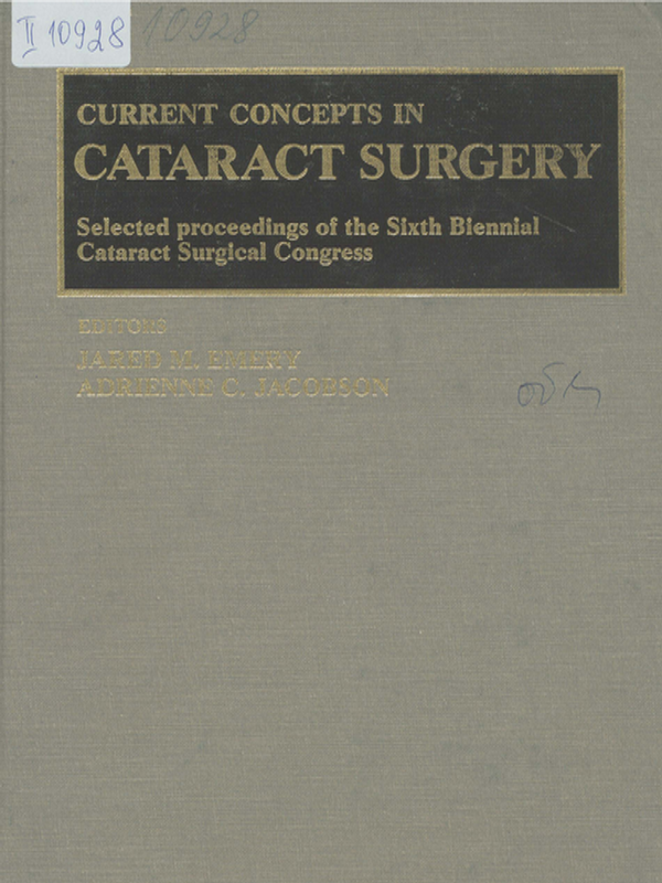 Current concepts in cataract surgery