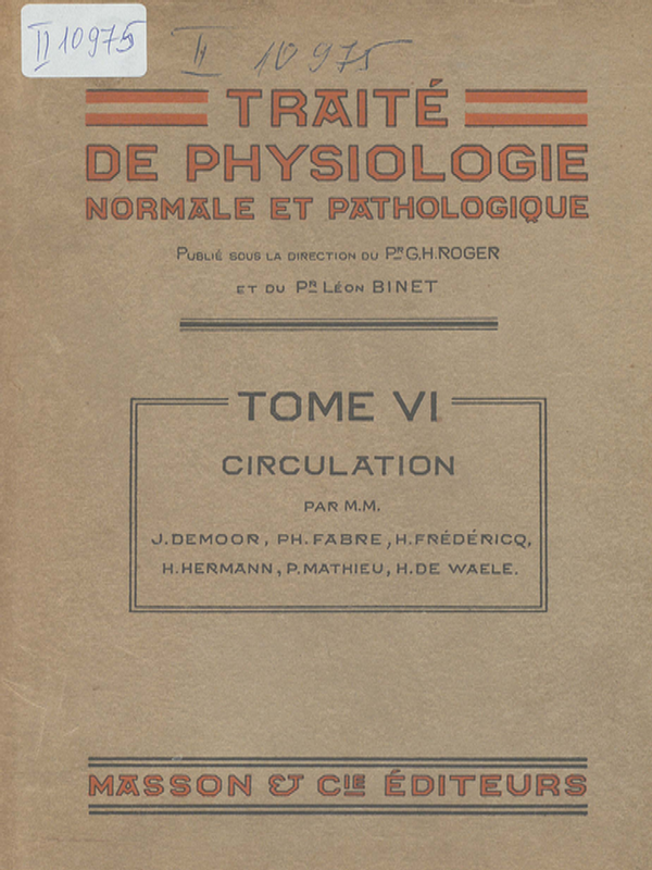 Traite de physiologie normale et pathologique