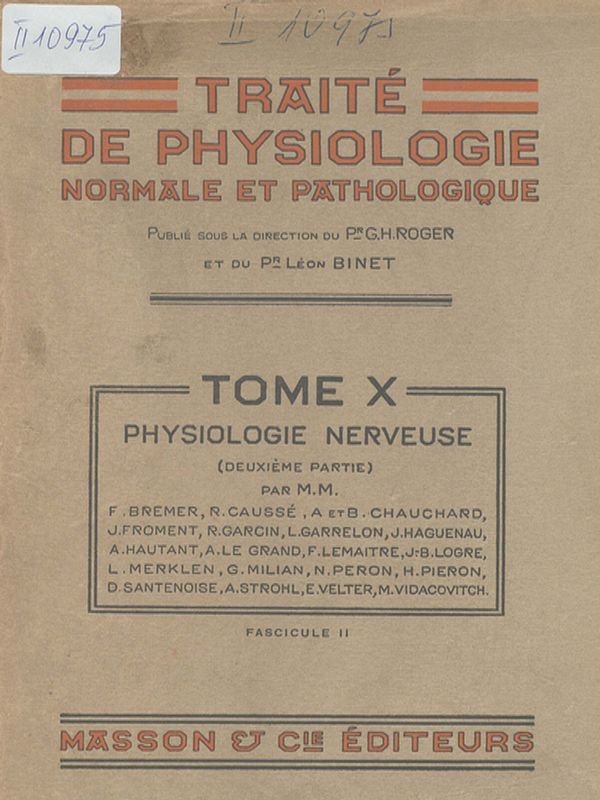 Traite de physiologie normale et pathologique