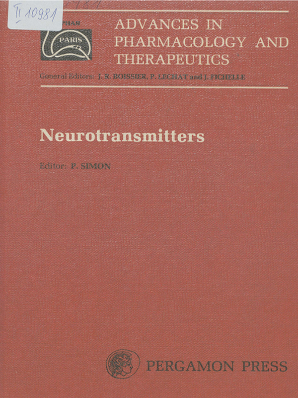 Advances in pharmacology and therapeutics. Proceedings of the 7th international congress of pharmacology, Paris 1978