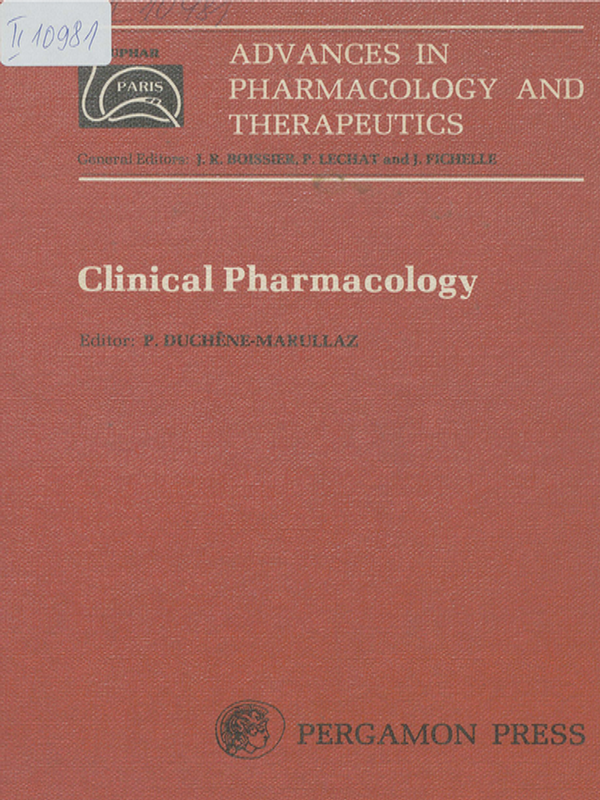 Advances in pharmacology and therapeutics. Proceedings of the 7th international congress of pharmacology, Paris 1978