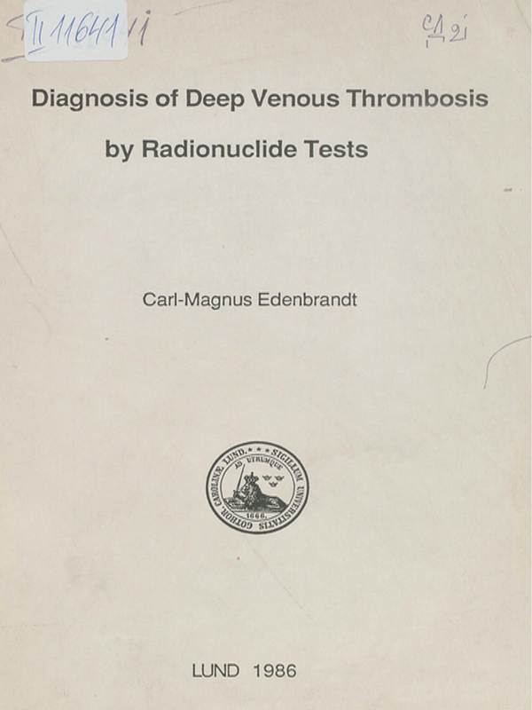 Diagnosis of deep venous thrombosis by radionuclide tests