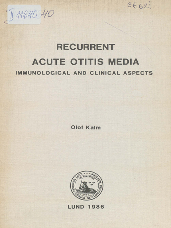 Recurrent acute otitis media