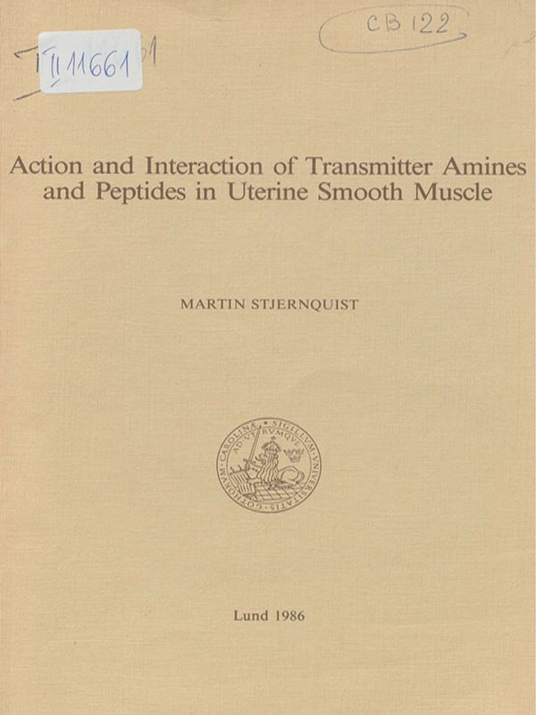 Action and interaction of transmitter amines and peptides in uterine smooth muscle