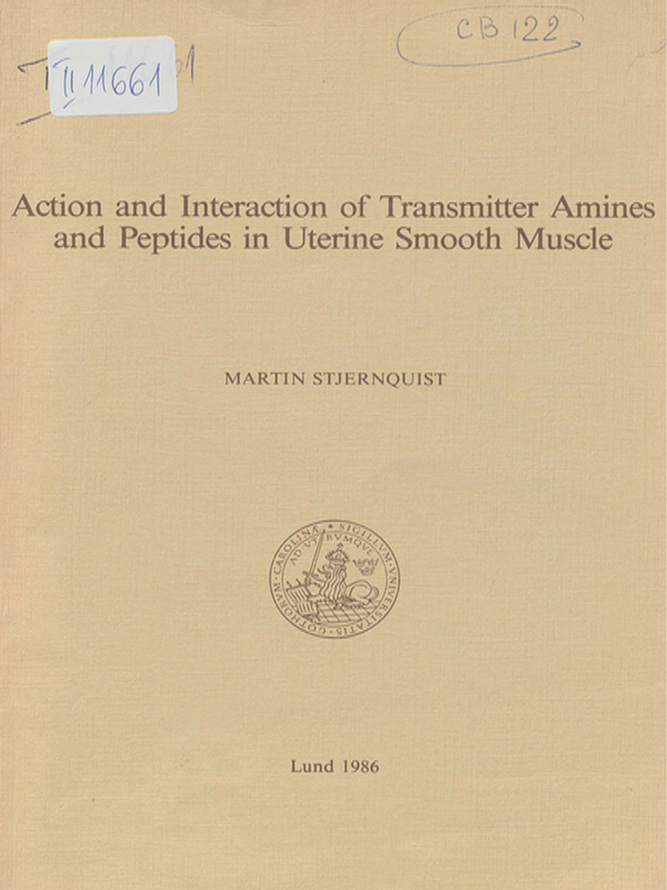 Action and interaction of transmitter amines and peptides in uterine smooth muscle