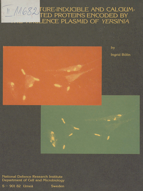 Temperature-inducible and calcium-regulated proteins encoded by the virulence plasmid yersinia