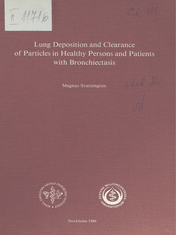 Lung deposition and clearance of particles in healthy persons and patients with bronchiectasis