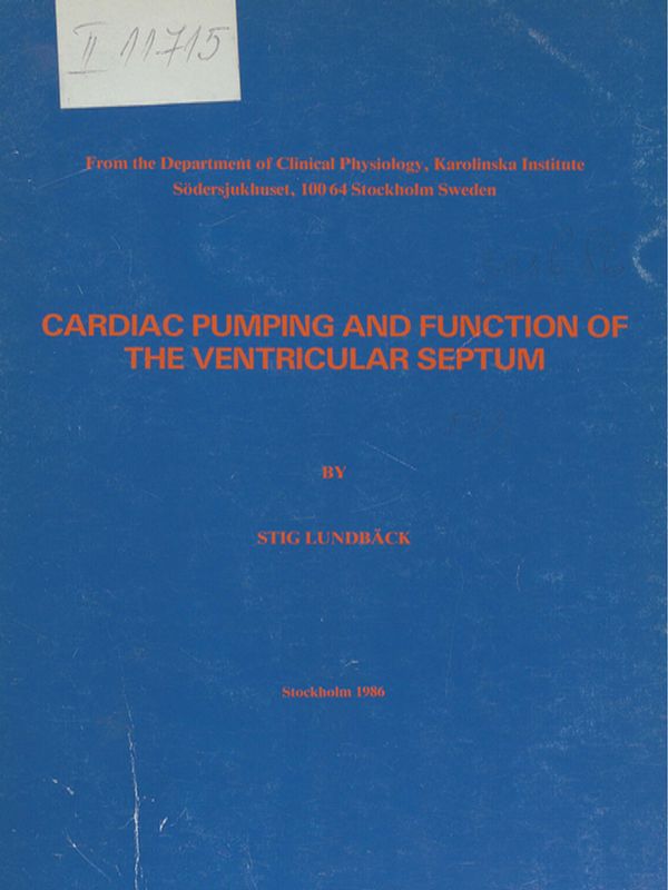 Cardiac pumping and function of the ventricular septum