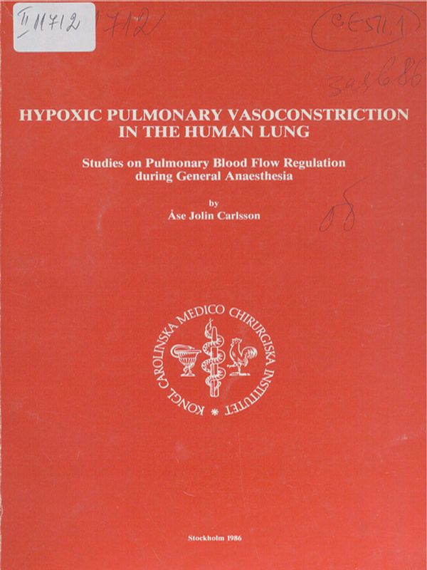 Hypoxic pulmonary vasoconstriction in the human lung