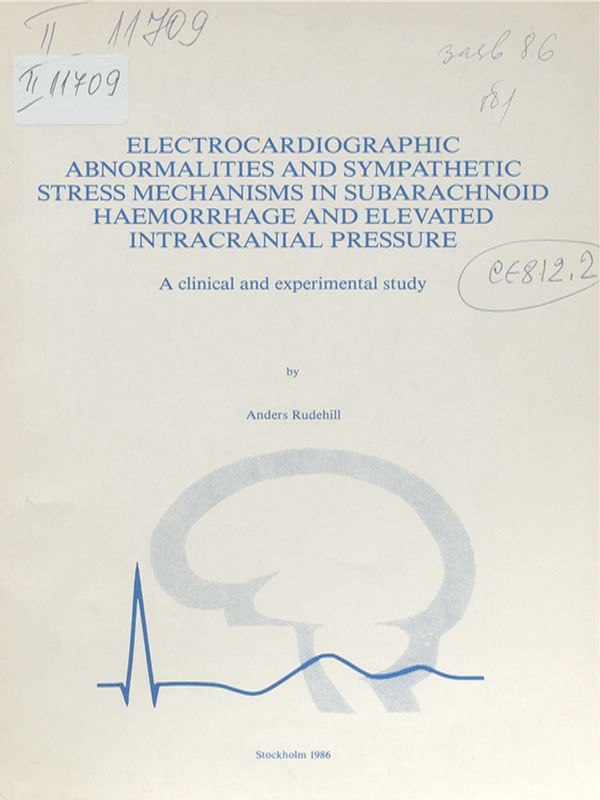 Electrocardiographic abnormalities and sympathetic stress mechanisms in subarachnoid haemorrhage and elevated intracranial pressure