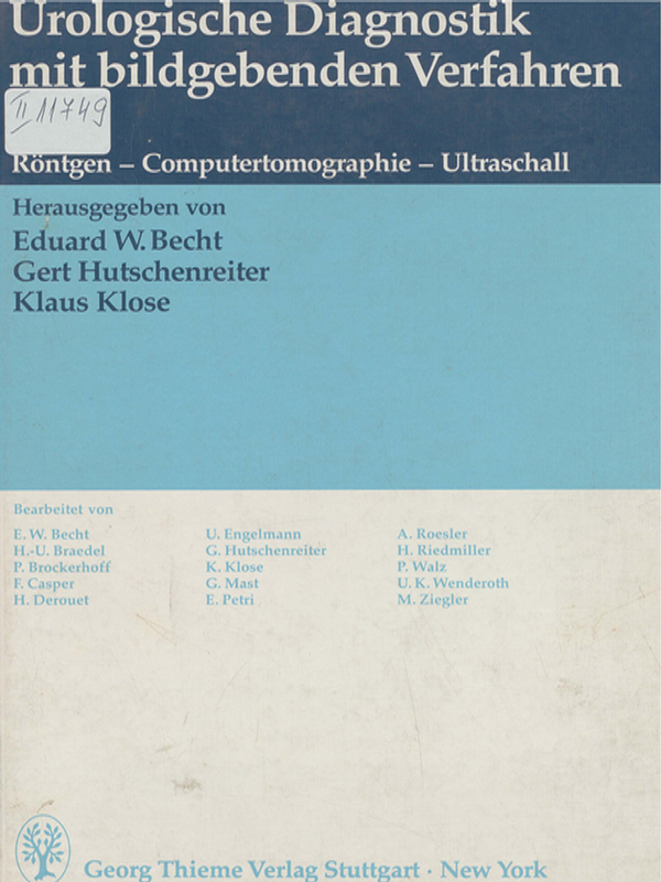 Urologische Diagnostik mit bildgebenden Verfahren