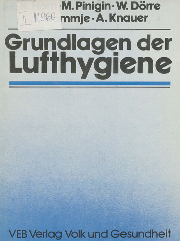 Grundlagen der Lufthygiene