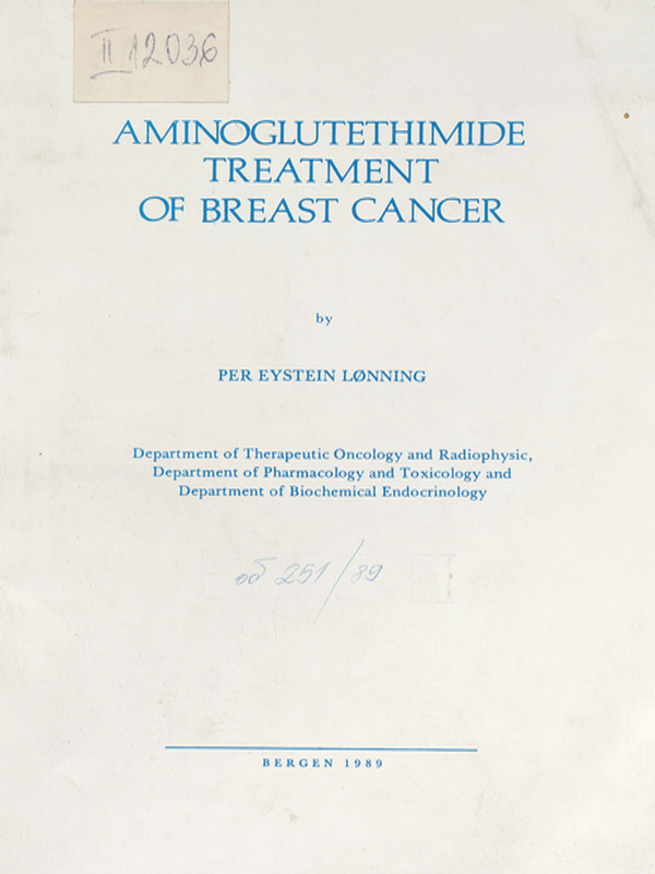 Aminoglutethimide treatment of breast cancer