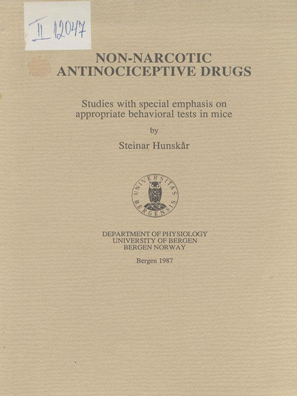 Non-narcotic antinociceptive drugs