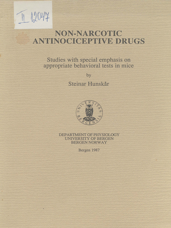 Non-narcotic antinociceptive drugs