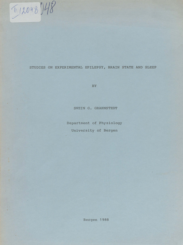 Studies on experimental epilepsy, brain state and sleep