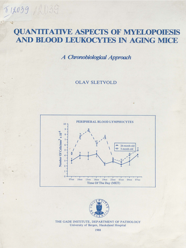 Quantitative aspects of myelopoiesis and blood leukocytes in aging mice